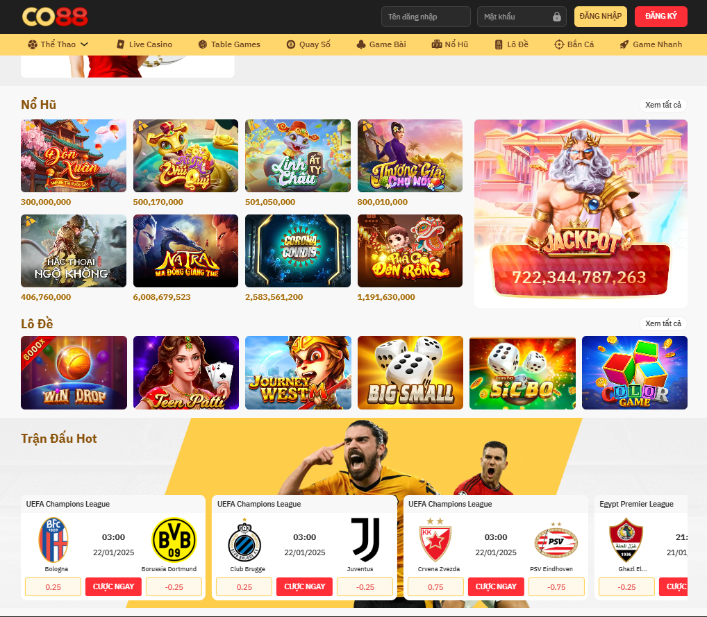 Nhà Cái CO88 Có Đa Dạng Sản Phẩm